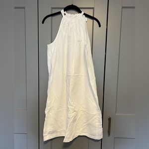 Nwt gap 14 tall white cotton/linen halter dress